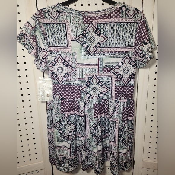 Bobbie Brooks Small Baby Doll Dress Multi Colored Patterned - Picture 3 of 8